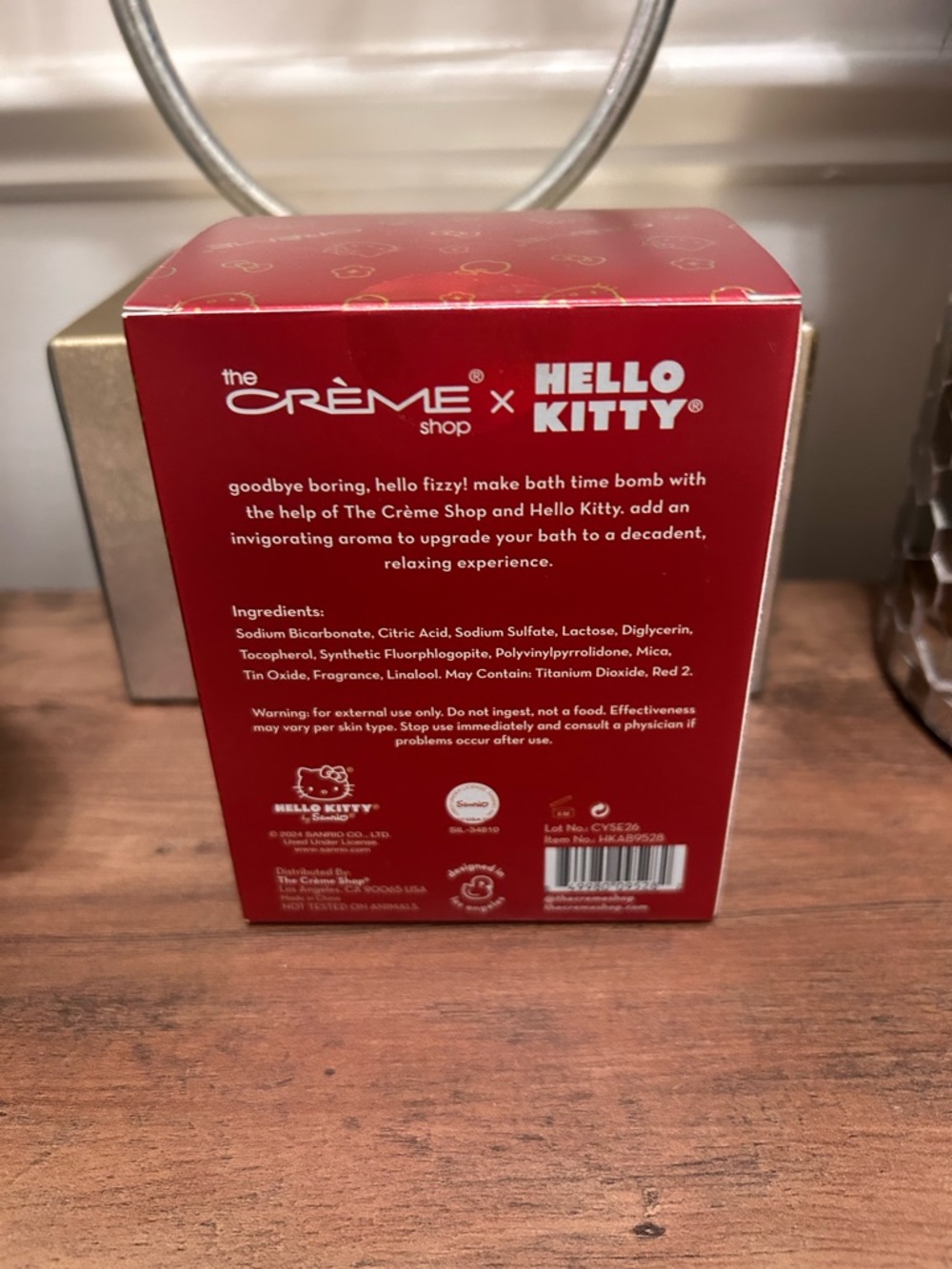 The Crème Shop x Hello Kitty Apple Blossom Bath Bomb - Picture 2 of 3